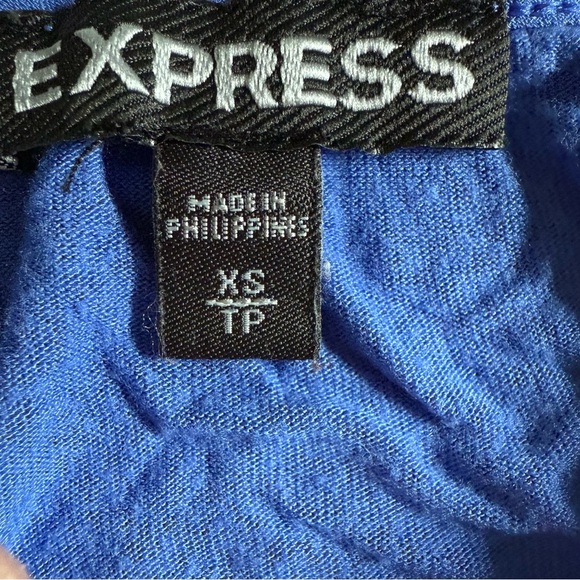 EXPRESS COBALT BLUE QUARTER ZIP LIGHTWEIGHT SLEEVELESS TANK TOP SIZE XS - Picture 4 of 5